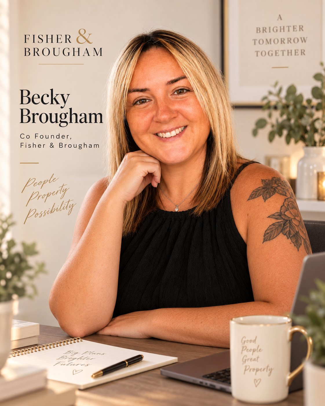 Becky, Co Founder of Fisher & Brougham